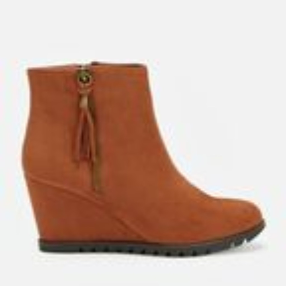 Brown Wedge Bootie